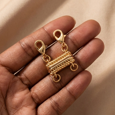 Chiusura Magnetica per Collana a Strati Connettore Multi Filo in Rame Con Chiusura a Moschettone Senza Grovigli Fai Da Te