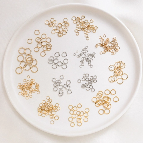 Offene Biegeringe Kupfer Gold Silber Plattiert Verbinder Für DIY Schmuckherstellung Armband Halskette Handgemachtes Zubehör