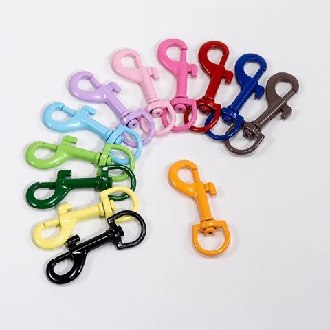 Gancio a Scatto Girevole in Lega Laccata Chiusura a P Colorata per Portachiavi Fai da Te Accessori per Borse Connettori in Metallo per Creazione Gioielli
