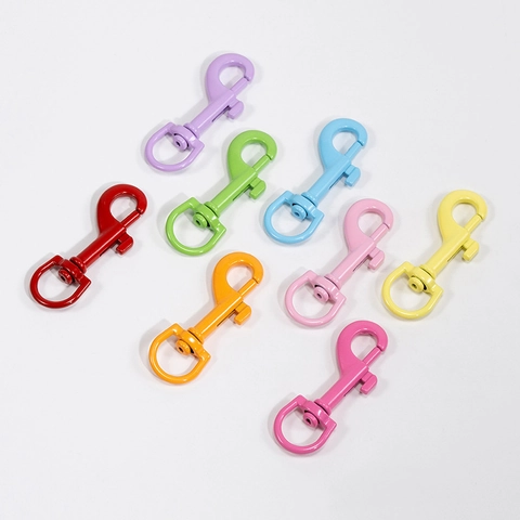 Gancio a Scatto Girevole in Lega Laccata Chiusura a P Colorata per Portachiavi Fai da Te Accessori per Borse Connettori in Metallo per Creazione Gioielli