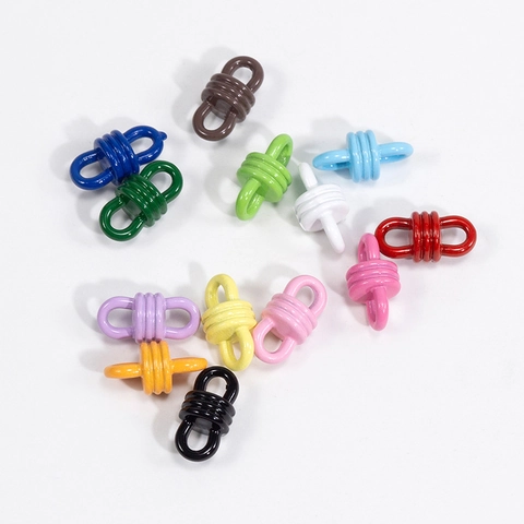 Colorful Alloy Barrel Screw Clasps Figure-8 Connectors DIY Jewelry Findings For Bracelets Phone Charms Keychains Accessory