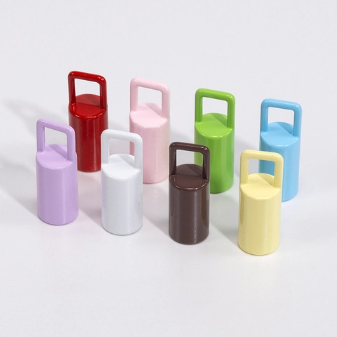 Colorful Alloy Bell Cord End Caps For DIY Jewelry Making Keychain Phone Chain Cylindrical Pendant Charms Accessories