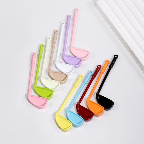 Creative Alloy Golf Club Shape Pendant Charm For DIY Jewelry Making Keychain Phone Chain Decoration Sports Style Accessory