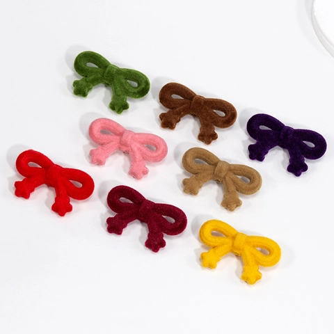 Pendentif Nœud Papillon Floconné Fournitures Bijoux DIY Accessoires Nœuds Perforés pour Porte-clés Téléphone Bracelet Décoration de Sac