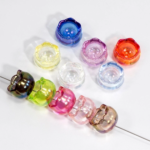 Cuentas de Pétalos de Lirio de los Valles de Acrílico Iridiscente Transparentes Para Fabricación de Joyería DIY