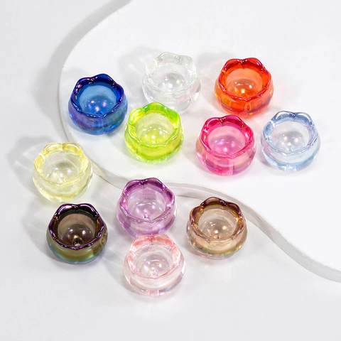 Cuentas de Pétalos de Lirio de los Valles de Acrílico Iridiscente Transparentes Para Fabricación de Joyería DIY