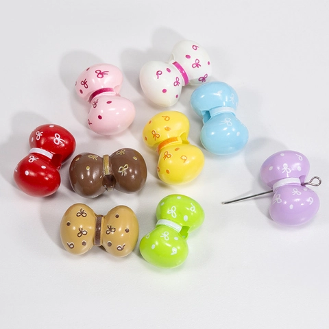 Acryl Strik Kralen Voor DIY Sieraden Maken Bedrukte Stippen Hanger Charms Voor Ketting Sleutelhanger Handwerk