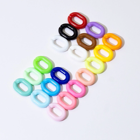 Colorful Oval Acrylic Open Link Chain Links For Bag Straps Necklace Bracelet Making DIY Jewelry Findings Crafting Accessory