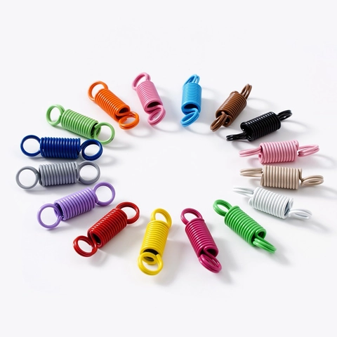 Kleurrijke Legering Veer Connector Haken Voor DIY Sieraden Sleutelhanger Accessoires Gelakte Spiraal Dubbele Ring Verbindingsclips