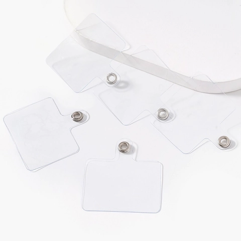 Universal Transparent PVC Handy-Schlüsselband-Anschlusslasche Mit Metallöse Ultradünnes Handyhüllen-Verbindungspatch