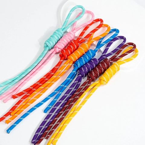 Handmade Woven Reflective Paracord Lanyard For Backpack Keychain DIY Mobile Phone Bag Charm Zipper Pull Accessories