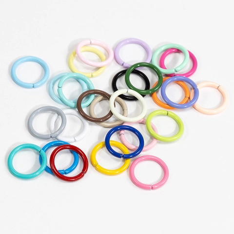 Colorful Iron Jump Rings For DIY Jewelry Making Painted Metal Split Rings Necklaces Bracelets Connectors Handcrafted Craft Material