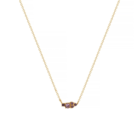Roestvrij Staal 18K Vergulde Geboortesteen Halsketting Retro Ronde Strass Hanger Halskettingen Minimalistisch Verjaardag Sieraden Cadeau Voor Dames