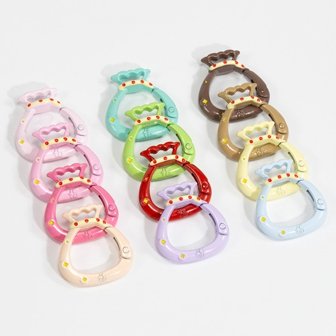 Lucky Chinese Fortune Bag Money Bag Shape Alloy Spring Snap Open Ring For DIY Keychain Bag Connector Jewelry Accessories