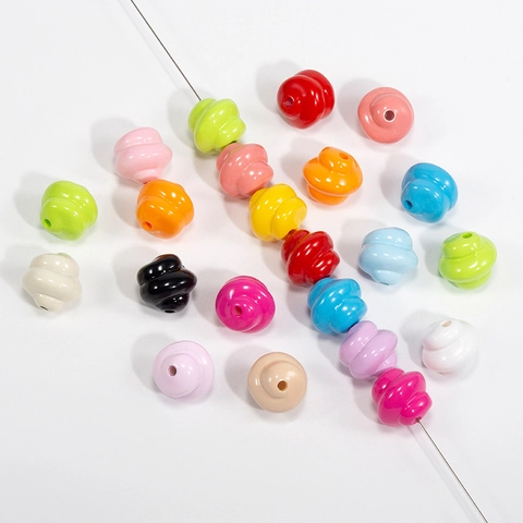 Dopamine Painted Acrylic Spiral Beads DIY Jewelry Accessories For Necklace Bracelet Phone Lanyard Keychain Making Women