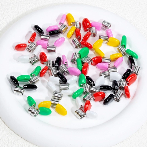 DIY Beading Stop Bead Spring Clamps Colorful Jewelry Making Tool Accessory Metal Cord Stopper For Handcrafted Projects