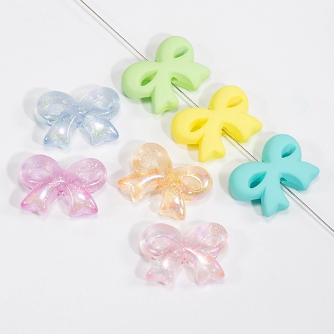 Acryl Strik Kralen Voor DIY Sieraden Maken Mat Glitter Pareleffect Jelly Kleur Strikkralen Telefoonketting Sleutelhanger Accessoires