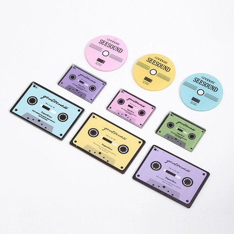 Pendentifs en Acrylique Rétro Cassette CD Disque Musique Charms Pour Porte-Clés DIY Étui Téléphone Décoration Sac Accessoire Bijoux Vintage