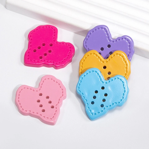 Bottoni in Acrilico a Forma di Cuore Motivo a Scacchiera Accessori Fai da Te per Creazione Gioielli Catena Telefono