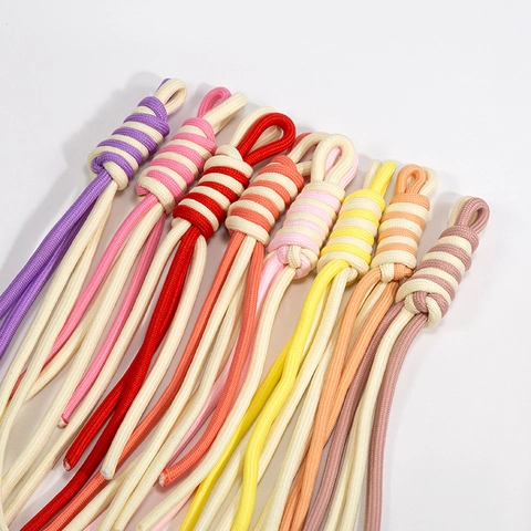 Handmade Braided Phone Lanyard Spiral Knot Wrist Strap Anti-Lost Keyring Charm Accessory Rainbow Cord String For Women Men