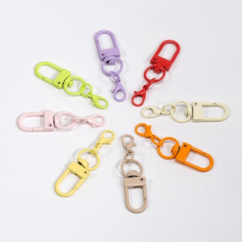 Cierre de Langosta de Aleación Colorida Hebilla de Llavero Giratoria para Accesorios de Creación de Joyas de Bolso DIY