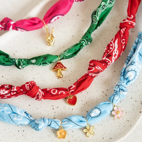 Edelstahl Kupfer Emaille Anhänger Paisley Druck Bandana Gewickelte Halskette Für Damen Böhmischen Dopamin Stil Schmuck