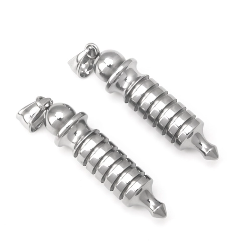 Roestvrijstalen Spiraalvormige Cilindrische Hanger Ketting Voor Mannen Punk Industriële Stijl Zilveren Sieraden Accessoire
