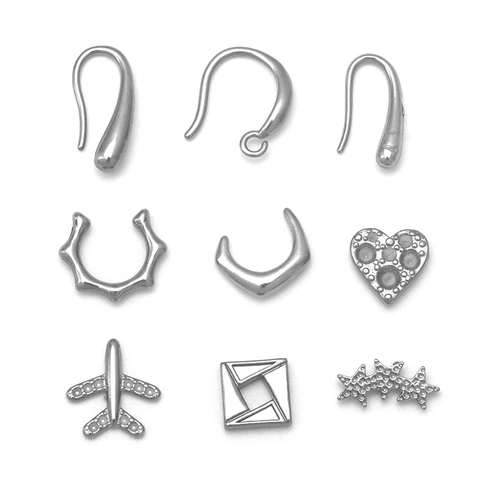 Stainless Steel DIY Jewelry Accessories Airplane Heart Star Shape Charms Pendants For Necklace Earring Bracelet Making