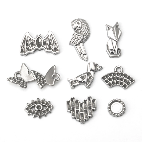 Stainless Steel DIY Jewelry Making Charms Bat Bird Fox Butterfly Animal Shape Pendants For Necklace Bracelet Accessories