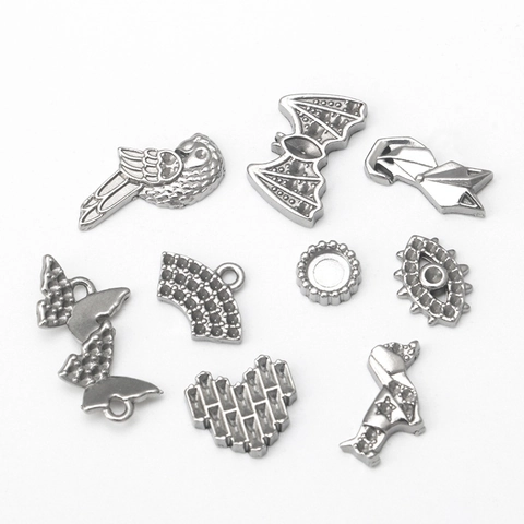 Stainless Steel DIY Jewelry Making Charms Bat Bird Fox Butterfly Animal Shape Pendants For Necklace Bracelet Accessories