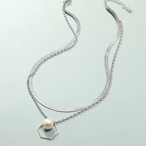 Collar de Pendentif de Aleación Perla Artificial de Imitación Concha Mujer Multicapa Corazón Estrella Sol Vintage Oro Plata Joyería Regalo