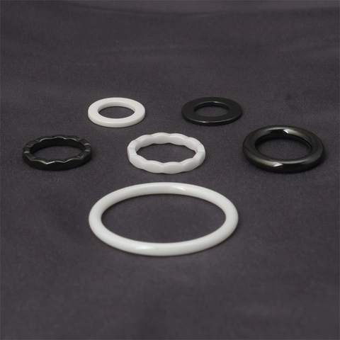 Stainless Steel Circle Pendant Zirconia Style DIY Jewelry Making Space Ceramic Look Geometric Ring Charm Accessory For Necklace Bracelet