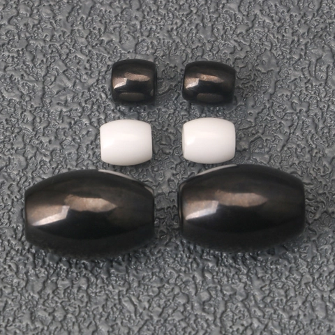 Ceramic Oval Bead Pendant DIY Jewelry Accessories Black White Porcelain Barrel Beads For Necklace Bracelet Making
