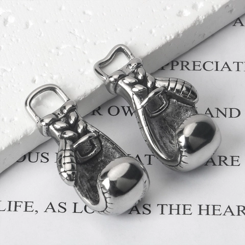 Retro Stainless Steel Boxing Glove Pendant For DIY Jewelry Making Sports Fitness Gym Style Glove Charm Jewelry Accessory