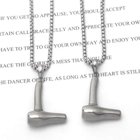 Punk Edelstahl Mini Haartrockner Anhänger Halskette Für Herren Damen Hip Hop Rock Friseur Stylist Schmuck Geschenk Silber Polierte Fön Charm Halsketten