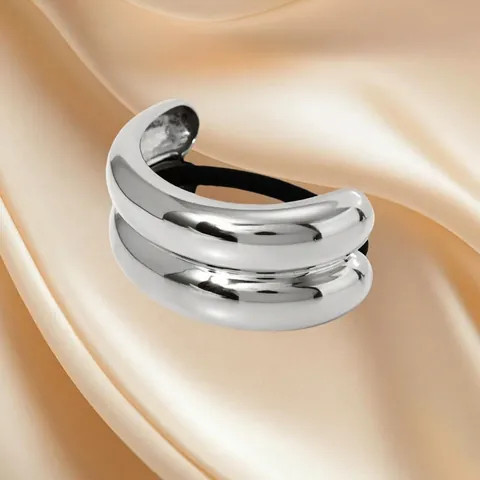 Minimalistische Roestvrijstalen Metalen Haarelastiek Voor Dames Goud Zilver Verguld Paardenstaarthouder Waterdichte Haaraccessoires