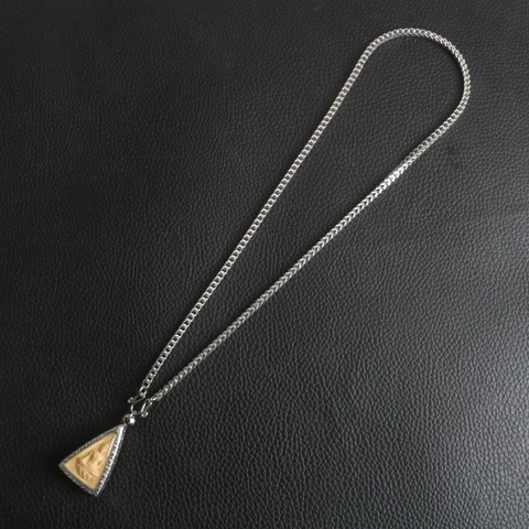 Collana Vintage in Acciaio Inossidabile con Trama a Spiga per Uomo Donna Catena per Ciondolo Amuletto Tailandese Gioielli Religiosi