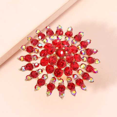 Luxuriöser Legierung Sonnenblume Offener Ring Für Damen Übertriebener Strass Eingelegter Statement Verstellbarer Cocktail Fingerring Schmuck