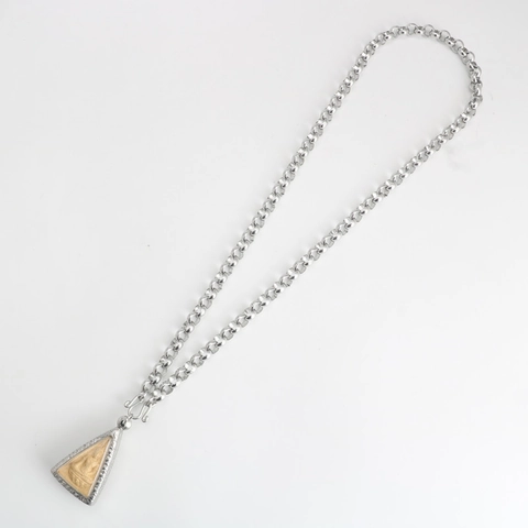 Vintage Stainless Steel Round Bead Chain Necklace Only Without Pendant Religious Thai Amulet Style Jewelry Accessory For Unisex
