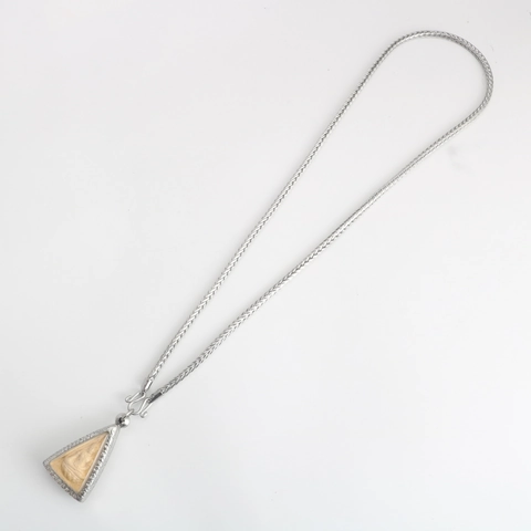 Stainless Steel Foxtail Chain For Men Women Silver Tone 4mm Woven Wheat Chain With S-Hook Clasp Thai Buddha Amulet Hanging Chain Necklace Jewelry Gift