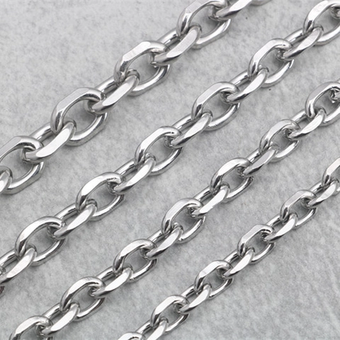 Collana a Catena in Acciaio Inossidabile per Uomo Donna Lucida Minimalista Industriale Maglia Pesante Accessorio Gioielli