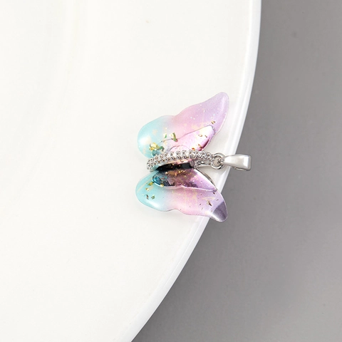 Butterfly Bow Pendant Only Without Chain 14K Gold Plated Brass Shell Handcrafted Necklace DIY Jewelry Making Accessory