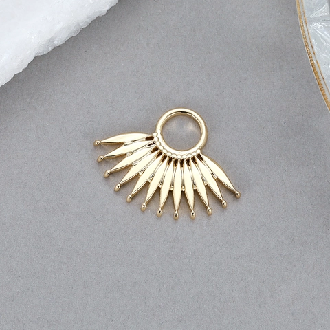 Vintage Stainless Steel Gold Plated DIY Charms Sun Moon Compass Star Pendant For Necklace Bracelet Jewelry Making Women