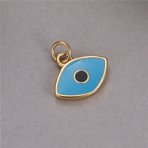 Copper Enamel Evil Eye Pendant Individual DIY Jewelry Accessory For Necklace Bracelet Individual Style Women Jewelry