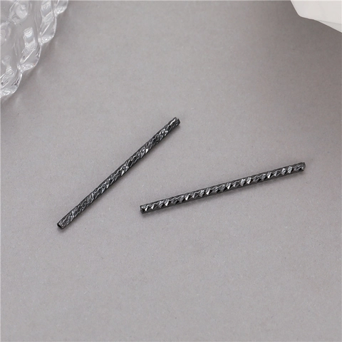 Perles d'Espacement en Tube Droit de Cuivre Plaqué Or 14K Minimaliste Dépoli Facetté Tubes Métalliques pour Création Bijoux DIY