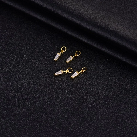 14K Vergoldete Kupfer Zirkonia Kreuz Anhänger DIY Schmuck Zubehör Für Halskette Armband Herstellung Geometrische Charm Damen