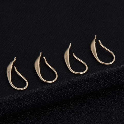 14K Vergoldete Messing Ohrhaken DIY Schmuckherstellung Handgefertigte Fischhaken Earwire Ohrring Zubehör Für Damen Schmuck