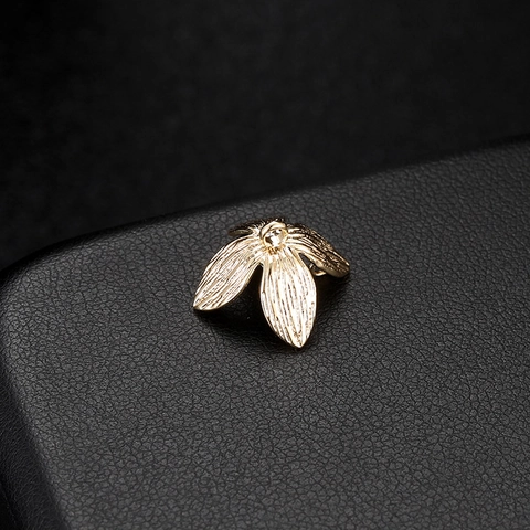 Diy Jewelry Making Accessories Copper Gold Plated Flower Bead Caps Spacers Hollow Cube Rhinestone Charms Pendants Findings