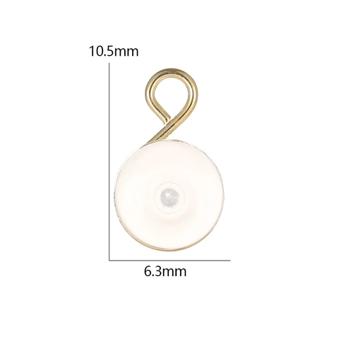 Poussette Seule en Silicone Cuivre pour Boucles d'Oreilles Clous Transparent Or Argent Électroplaqué pour Création Bijoux DIY