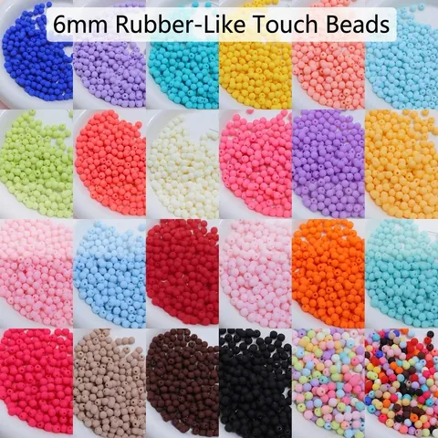Perles Rondes en Acrylique Coloré Fini Mat Pour Création de Bijoux DIY Colliers Bracelets Chaînes de Téléphone Artisanat